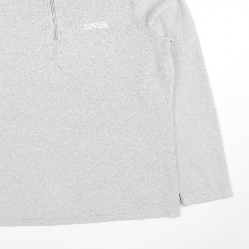 Regatta Women Grey UK 14 Fleece 1/4 Zip High Neck Sweatshirt