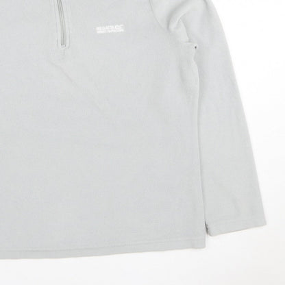 Regatta Women Grey UK 14 Fleece 1/4 Zip High Neck Sweatshirt