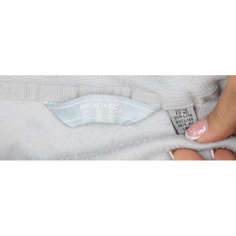 Regatta Women Grey UK 14 Fleece 1/4 Zip High Neck Sweatshirt