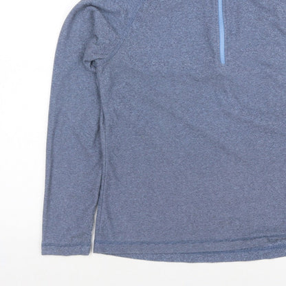 Trespass Women Blue UK 14 L 1/4 Zip Raglan Sweatshirt Outdoor
