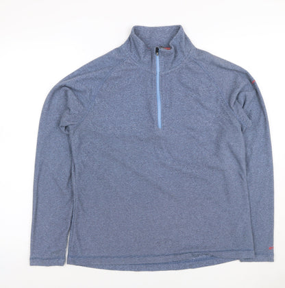 Trespass Women Blue UK 14 L 1/4 Zip Raglan Sweatshirt Outdoor