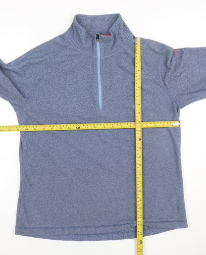 Trespass Women Blue UK 14 L 1/4 Zip Raglan Sweatshirt Outdoor