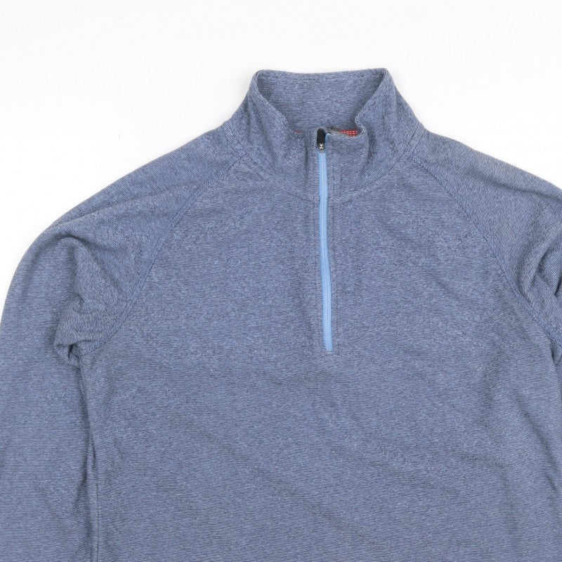 Trespass Women Blue UK 14 L 1/4 Zip Raglan Sweatshirt Outdoor