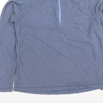 Trespass Women Blue UK 14 L 1/4 Zip Raglan Sweatshirt Outdoor