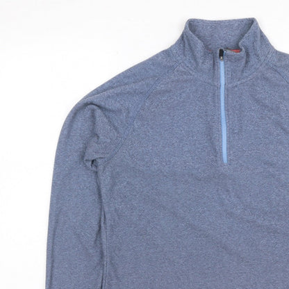 Trespass Women Blue UK 14 L 1/4 Zip Raglan Sweatshirt Outdoor