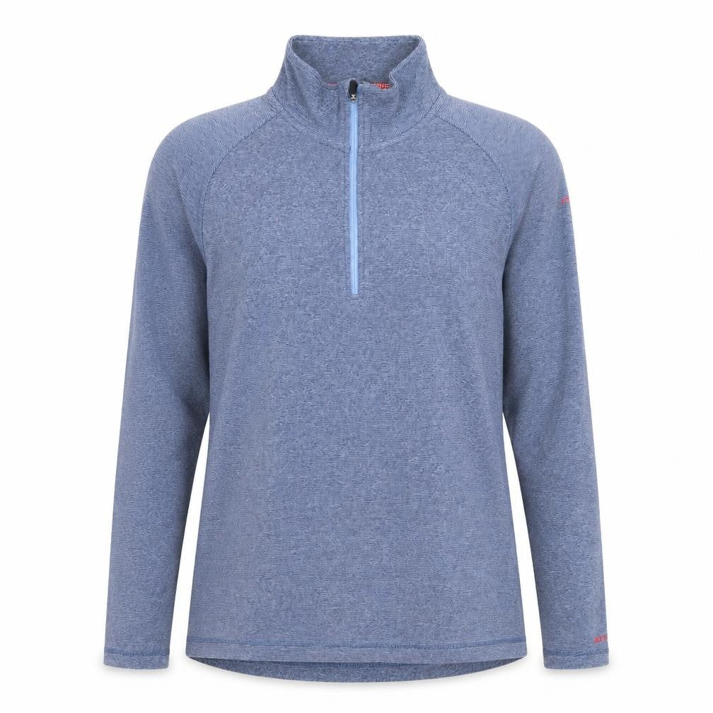 Trespass Women Blue UK 14 L 1/4 Zip Raglan Sweatshirt Outdoor