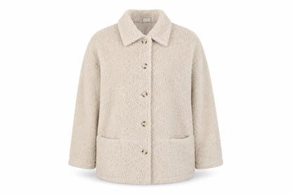 Deans Women's Beige UK 18 Teddy Faux Fur Button Jacket Pockets