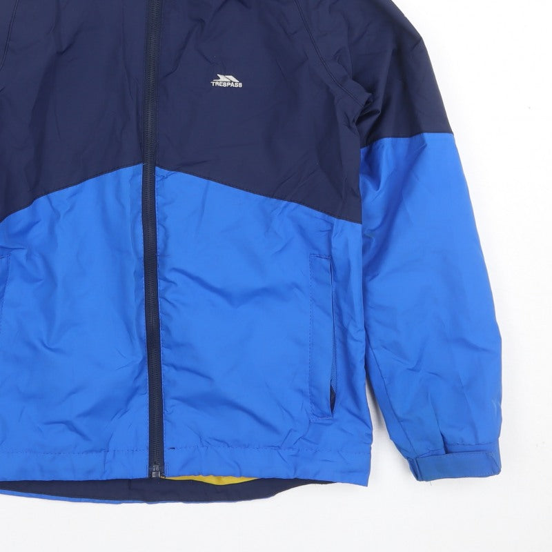 Trespass Boys Blue 7-8 Years Ski Jacket Waterproof Windproof Colourblock