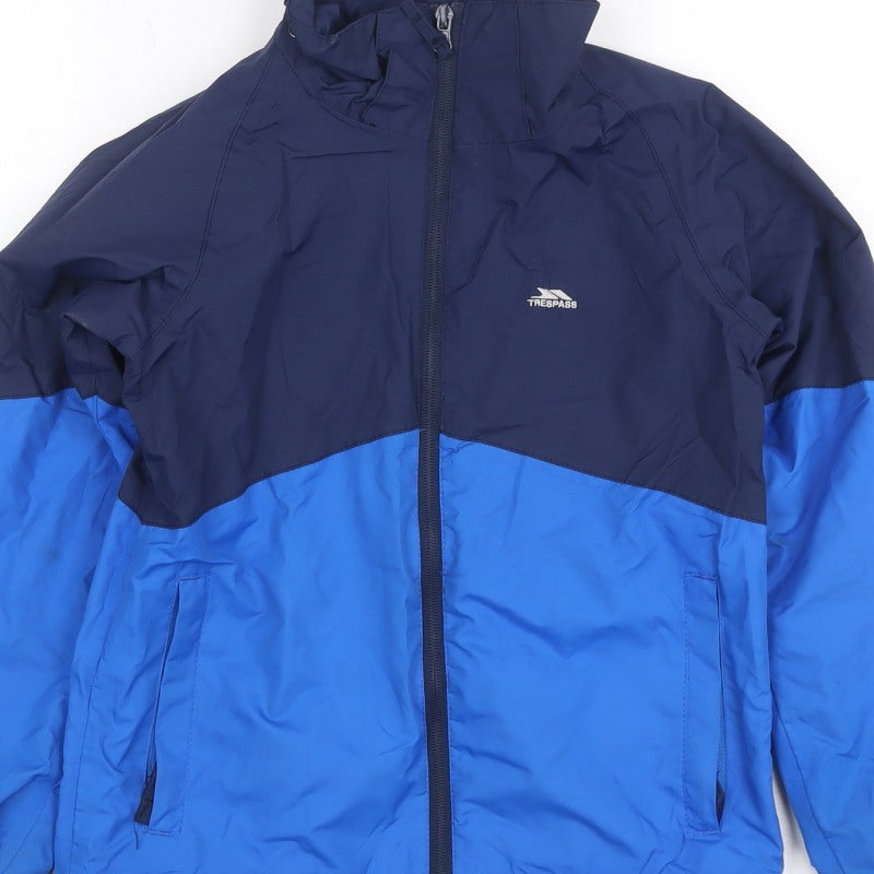 Trespass Boys Blue 7-8 Years Ski Jacket Waterproof Windproof Colourblock
