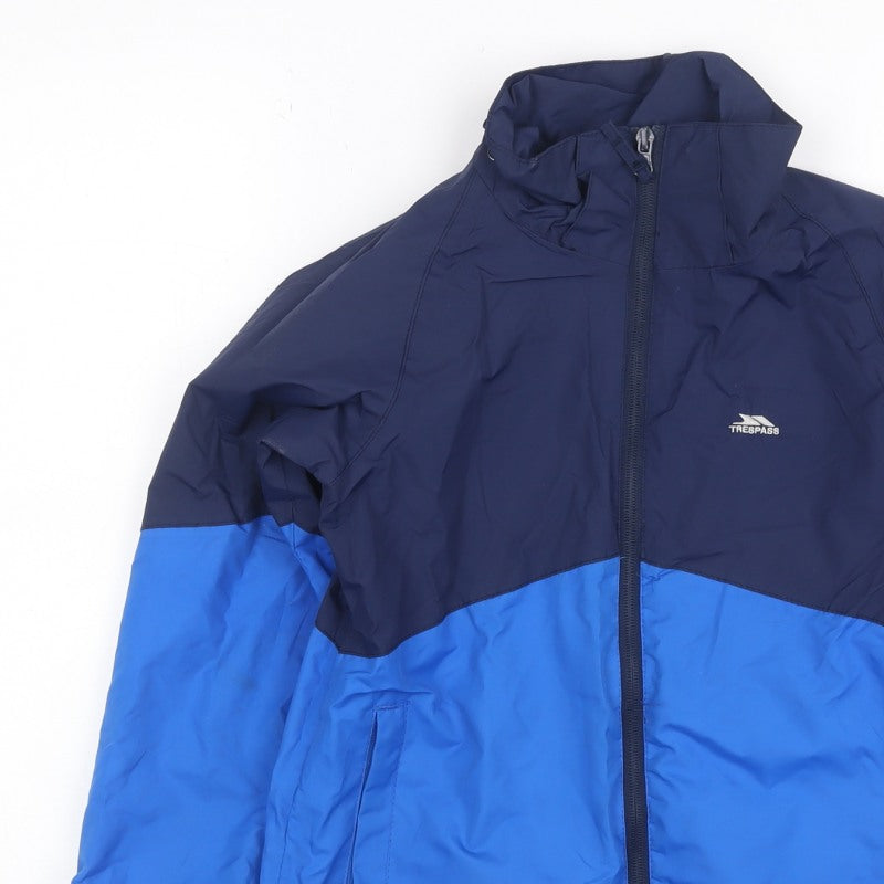 Trespass Boys Blue 7-8 Years Ski Jacket Waterproof Windproof Colourblock