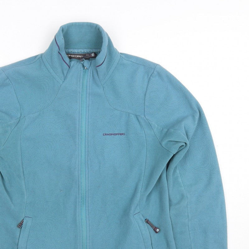 Craghoppers Women's Blue UK 12 Full Zip Fleece Sweatshirt Zip Pockets