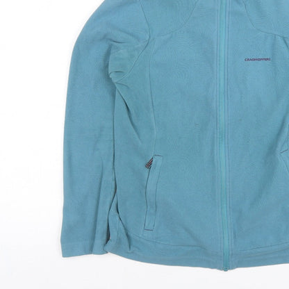 Craghoppers Women's Blue UK 12 Full Zip Fleece Sweatshirt Zip Pockets