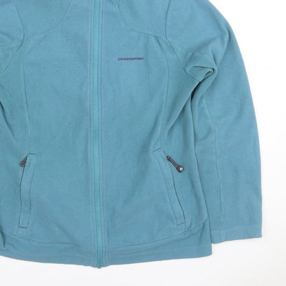 Craghoppers Women's Blue UK 12 Full Zip Fleece Sweatshirt Zip Pockets