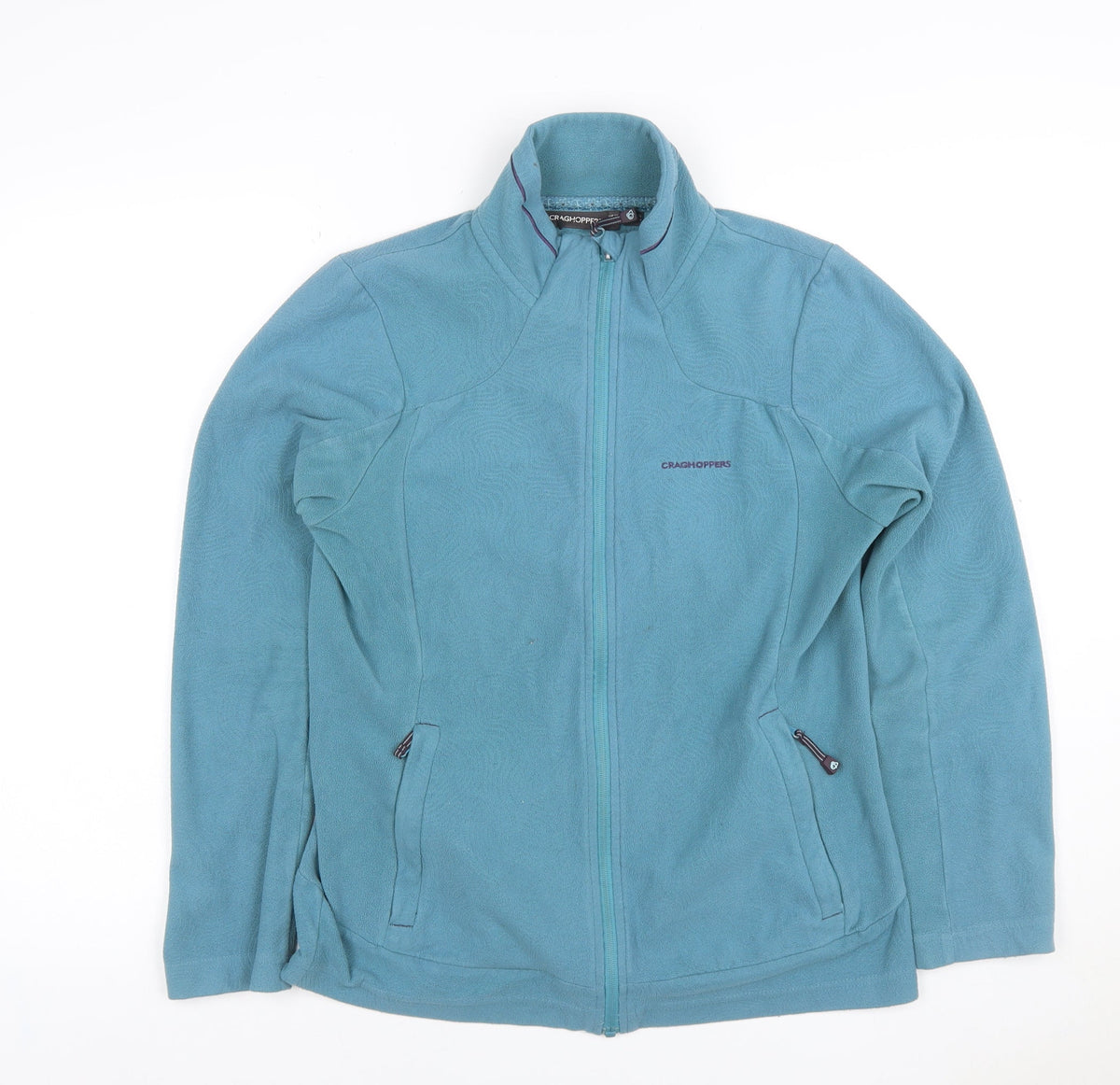 Craghoppers Women's Blue UK 12 Full Zip Fleece Sweatshirt Zip Pockets