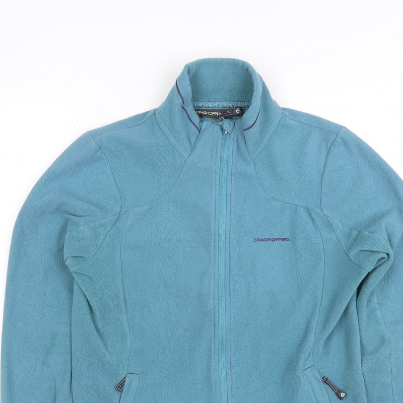 Craghoppers Women's Blue UK 12 Full Zip Fleece Sweatshirt Zip Pockets