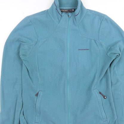Craghoppers Women's Blue UK 12 Full Zip Fleece Sweatshirt Zip Pockets