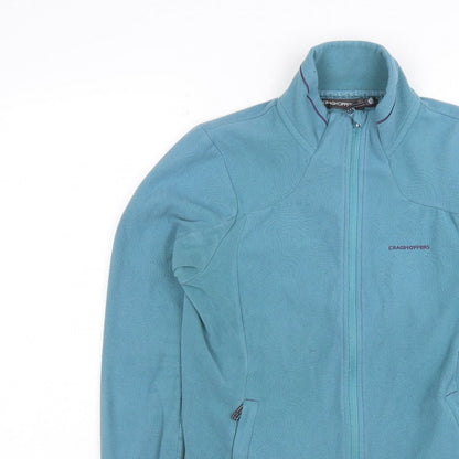 Craghoppers Women's Blue UK 12 Full Zip Fleece Sweatshirt Zip Pockets