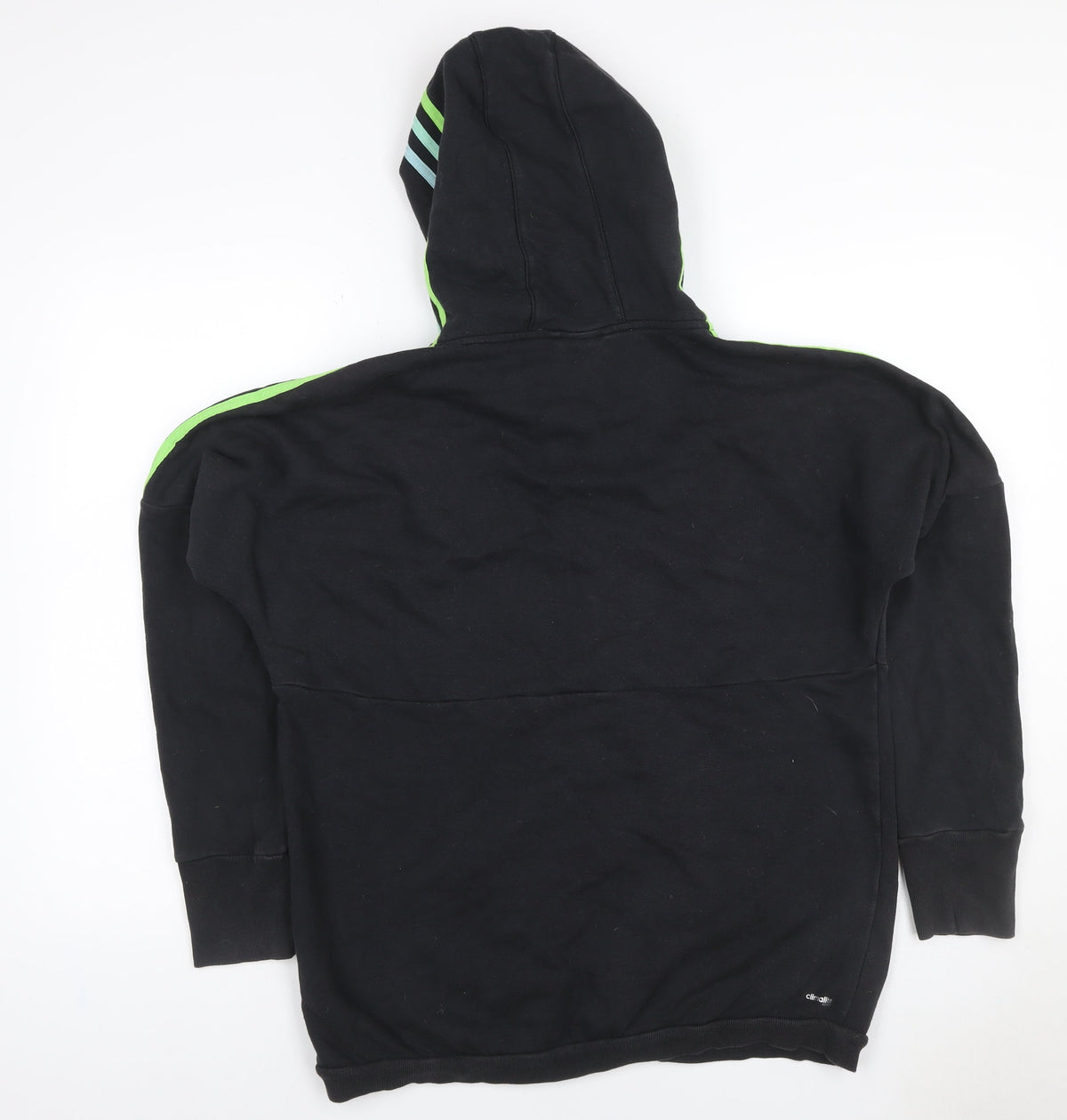 Adidas Women’s Black L Full Zip Hooded 3 Stripe Fleece Hoodie