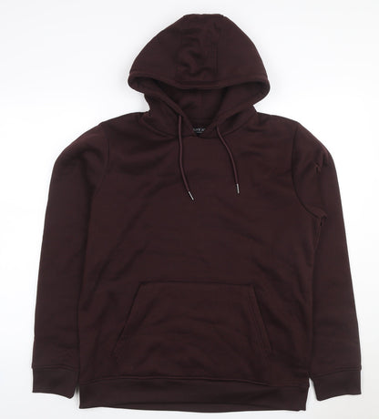 Brave Soul Men’s Brown L Pullover Hoodie Drawstring Kangaroo Pocket