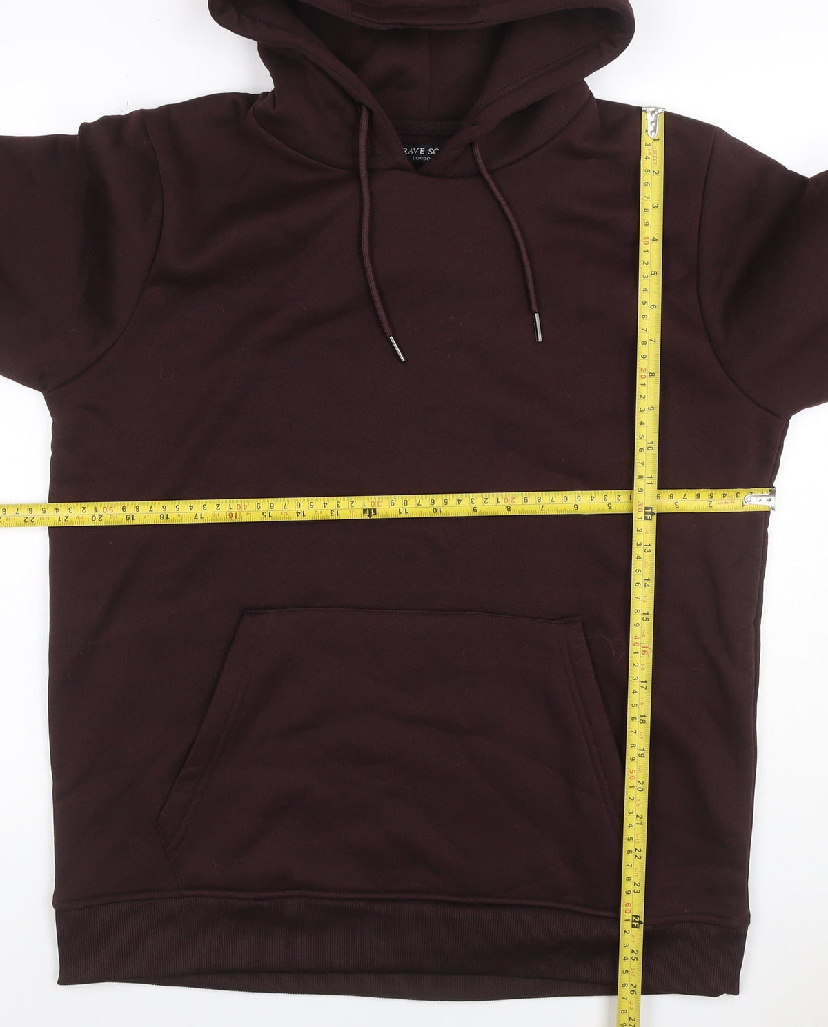 Brave Soul Men’s Brown L Pullover Hoodie Drawstring Kangaroo Pocket