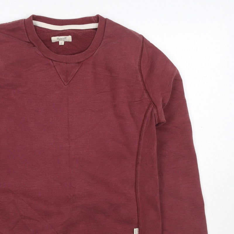 Howies Women’s Red UK 10 Crew Neck Raglan Sweatshirt Cotton