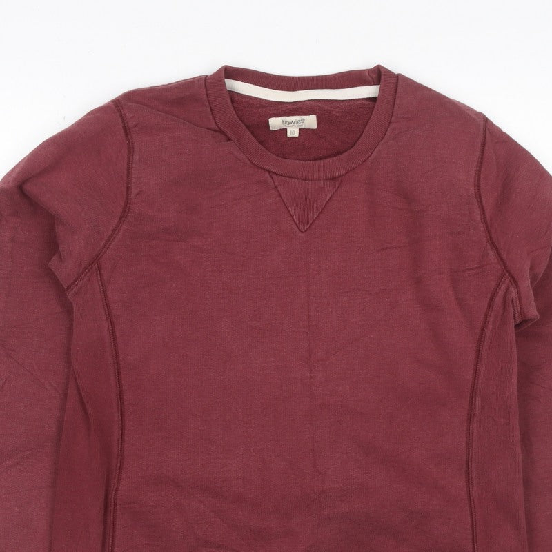 Howies Women’s Red UK 10 Crew Neck Raglan Sweatshirt Cotton