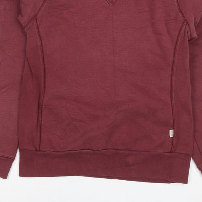 Howies Women’s Red UK 10 Crew Neck Raglan Sweatshirt Cotton
