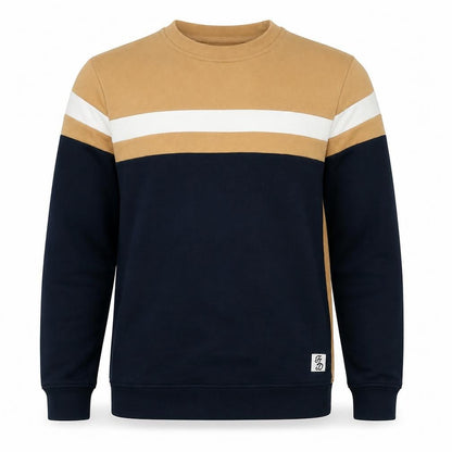 Fluid Men’s Multicoloured XS Colour Block Stripe Crew Neck Sweatshirt