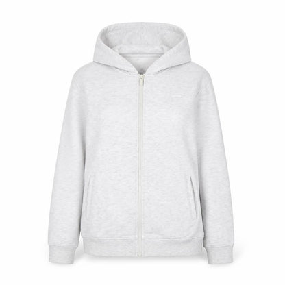 Slazenger Women Grey UK 14 Full Zip Hooded Fleece Hoodie
