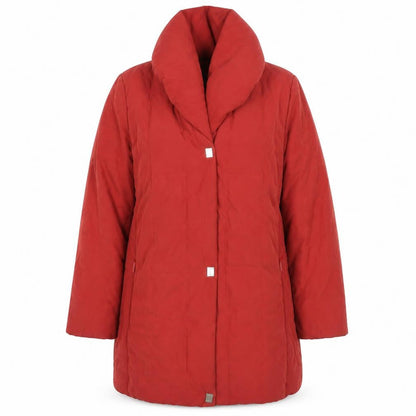 Palmiore Women Red UK 14 Hooded Padded Mid-Length Puffer Coat