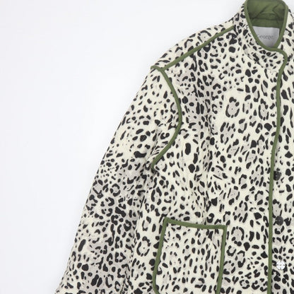 George Women Multicoloured M 12-14 Leopard Print Quilted Padded Jacket