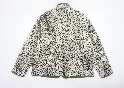 George Women Multicoloured M 12-14 Leopard Print Quilted Padded Jacket