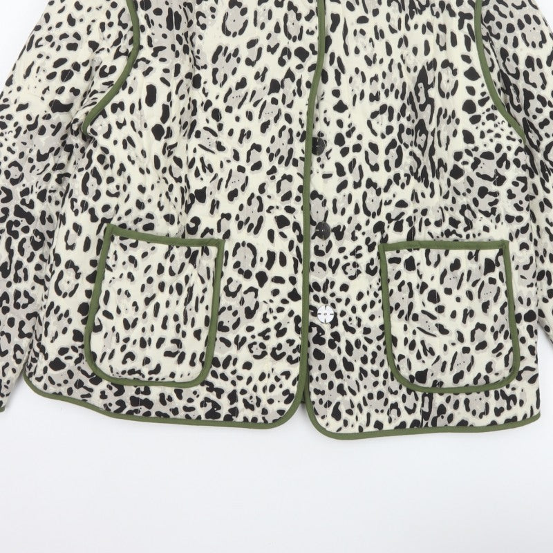 George Women Multicoloured M 12-14 Leopard Print Quilted Padded Jacket