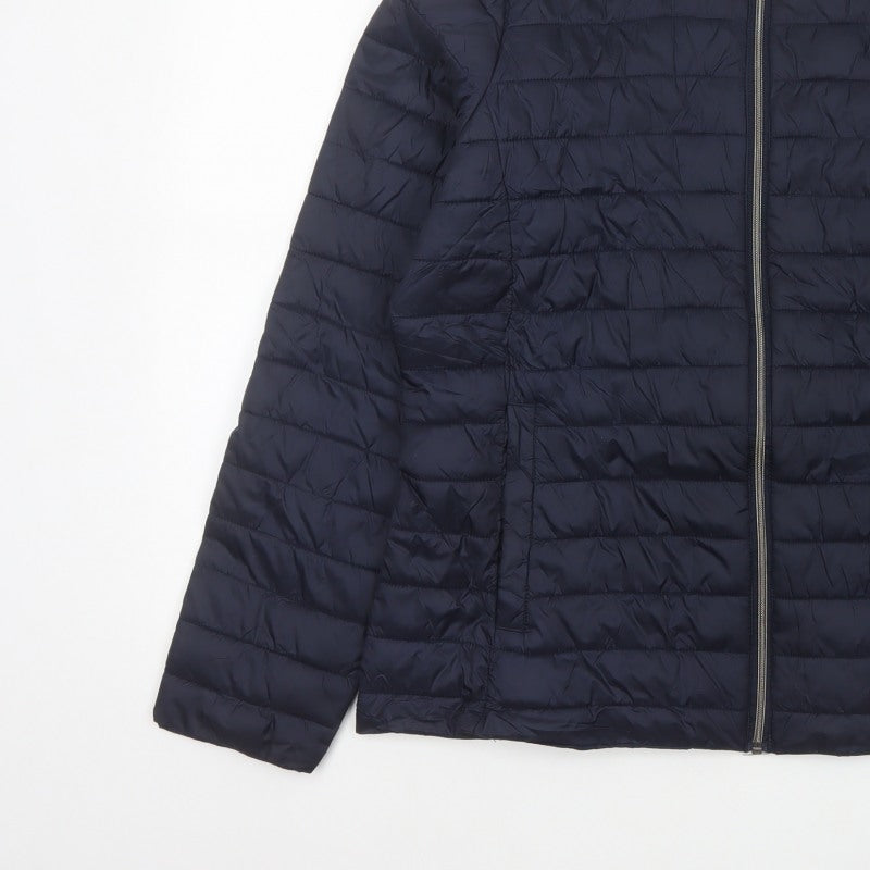 Esmara Women’s Blue UK 16/18 Quilted Puffer Jacket Full Zip