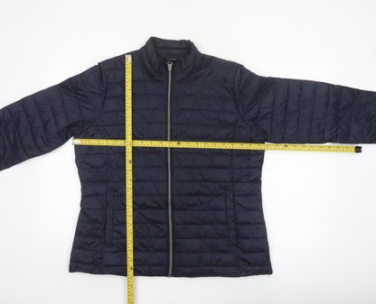 Esmara Women’s Blue UK 16/18 Quilted Puffer Jacket Full Zip