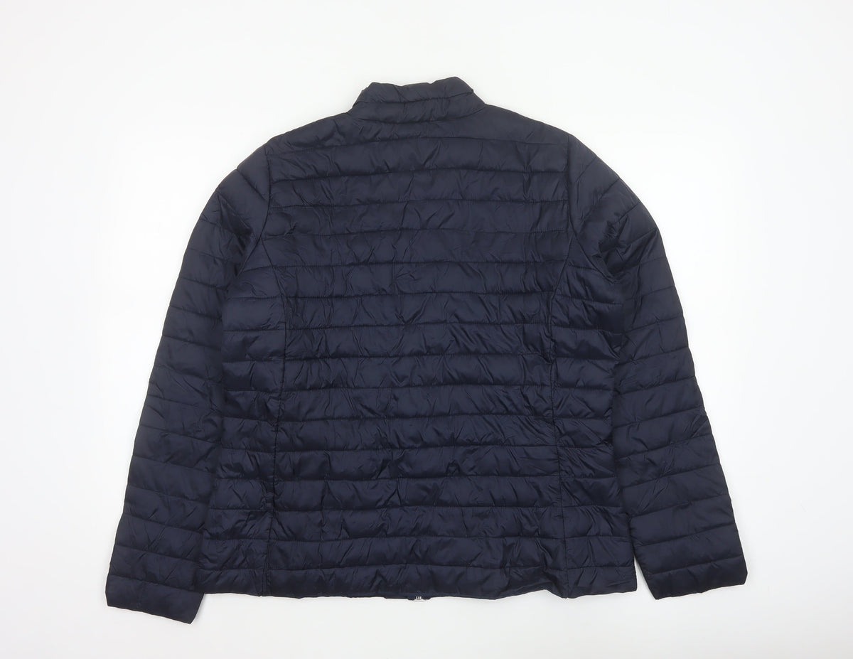 Esmara Women’s Blue UK 16/18 Quilted Puffer Jacket Full Zip