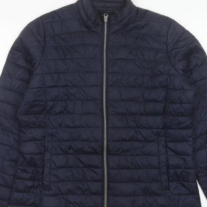 Esmara Women’s Blue UK 16/18 Quilted Puffer Jacket Full Zip