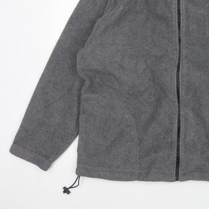 Marks & Spencer Men's Grey XL Fleece Full Zip Basic Jacket Stand Collar