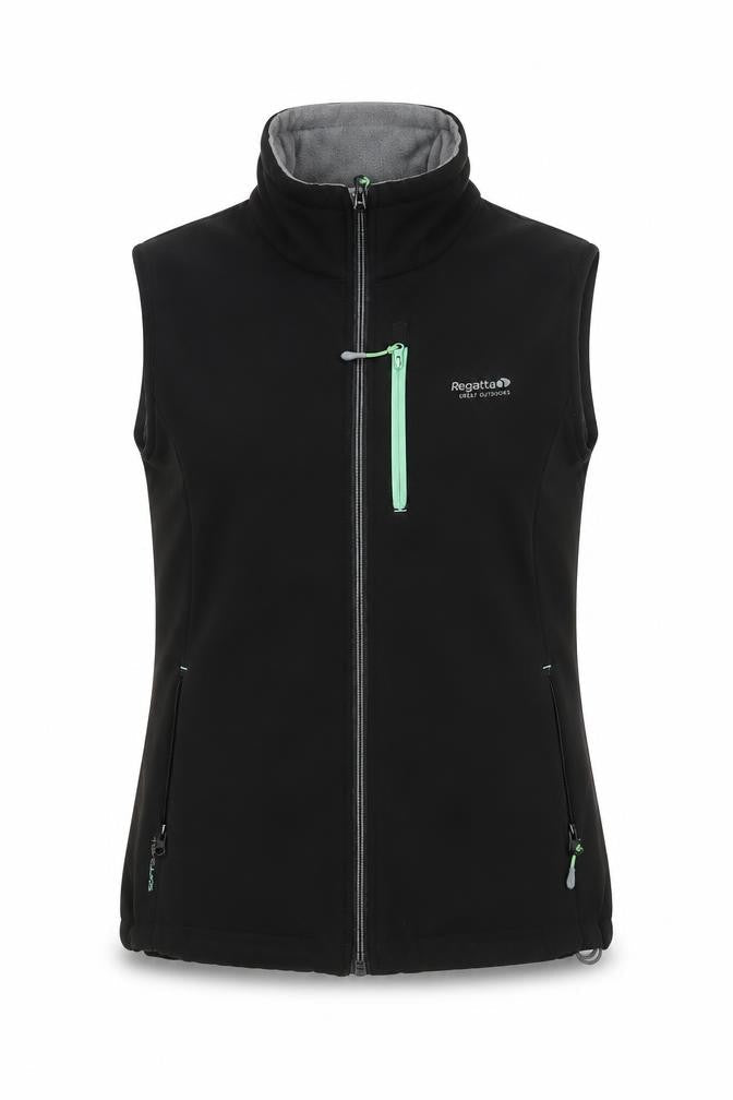 Regatta Women Black Size 14 Softshell Bodywarmer Water Resistant