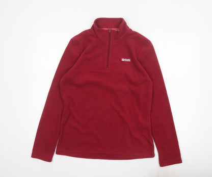Regatta Women’s Red UK 10 1/4 Zip Fleece Pullover Sweatshirt