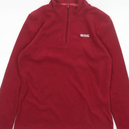 Regatta Women’s Red UK 10 1/4 Zip Fleece Pullover Sweatshirt