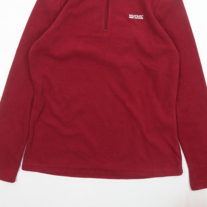 Regatta Women’s Red UK 10 1/4 Zip Fleece Pullover Sweatshirt