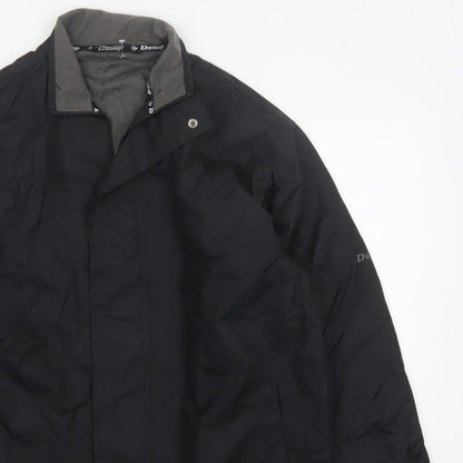 Dunlop Men’s Black L Windbreaker Jacket Full Zip Logo Lined