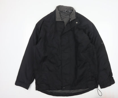 Dunlop Men’s Black L Windbreaker Jacket Full Zip Logo Lined