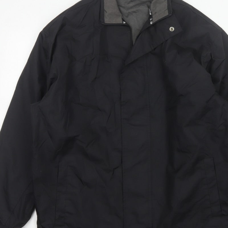 Dunlop Men’s Black L Windbreaker Jacket Full Zip Logo Lined