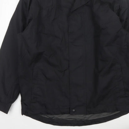 Dunlop Men’s Black L Windbreaker Jacket Full Zip Logo Lined
