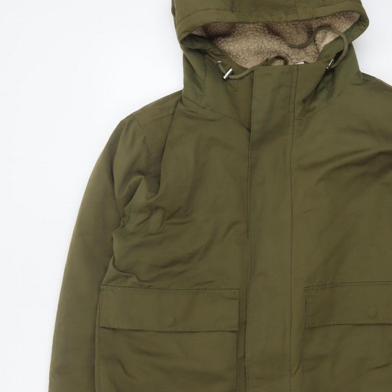 Bellfield Unisex Adults Green L Braka DK Hooded Sherpa Lined Parka