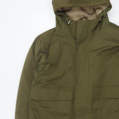 Bellfield Unisex Adults Green L Braka DK Hooded Sherpa Lined Parka
