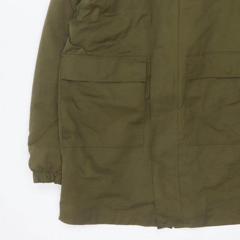 Bellfield Unisex Adults Green L Braka DK Hooded Sherpa Lined Parka