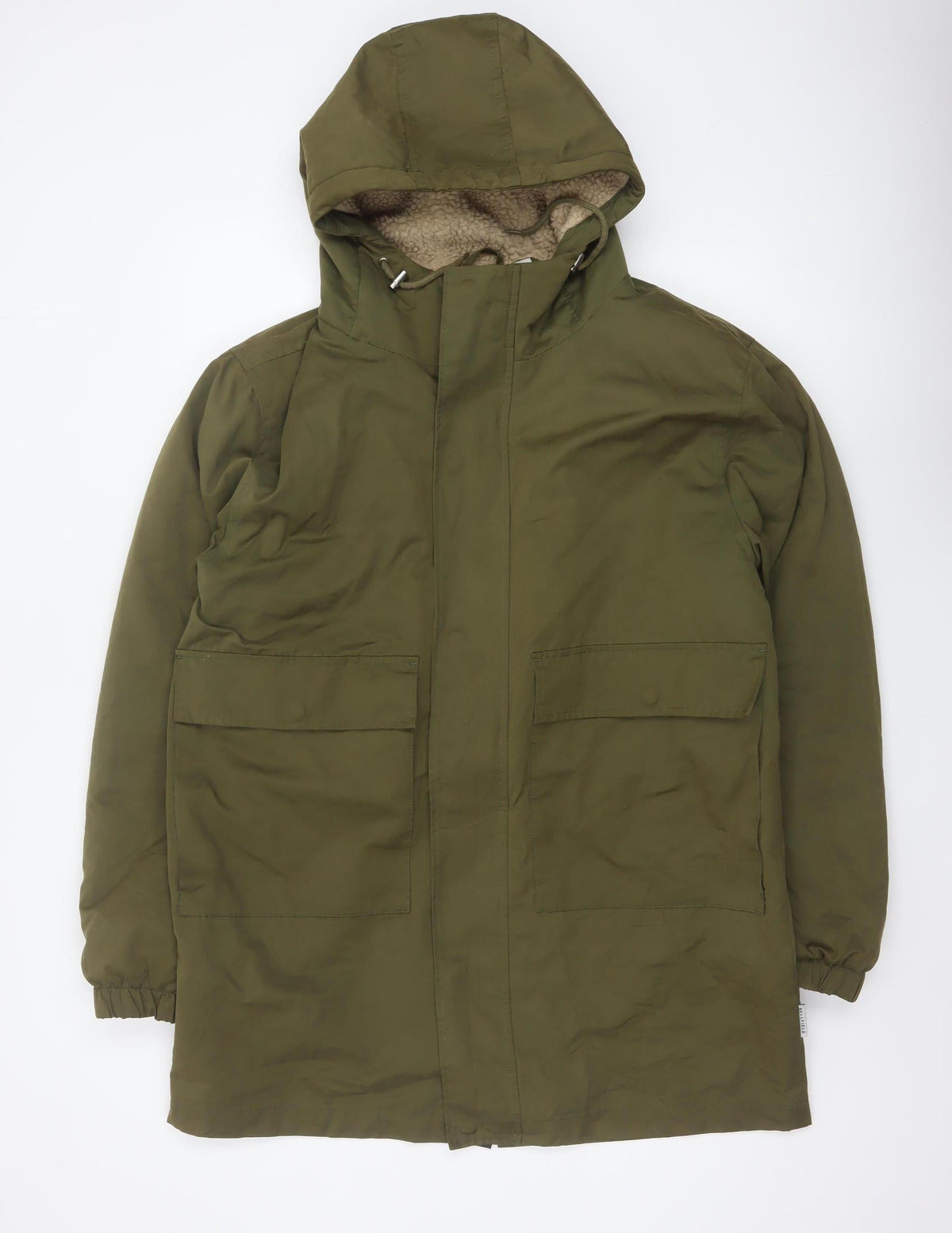 Bellfield Unisex Adults Green L Braka DK Hooded Sherpa Lined Parka